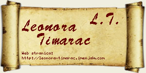 Leonora Timarac vizit kartica